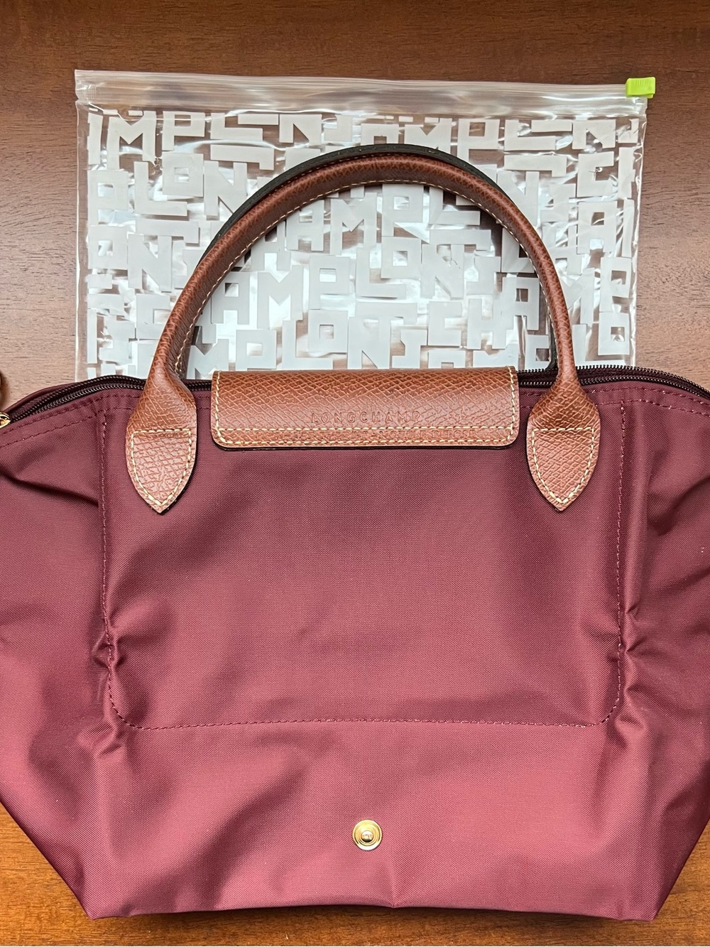 Longchamp Le Pliage Original Small Handbag Burgundy - Picture 4 of 6